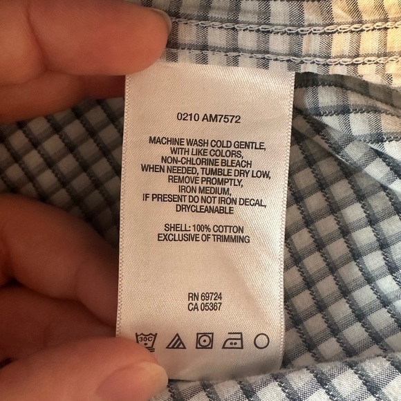 Columbia Men’s Long-Sleeve Button-Down Plaid Shirt Size XXL White/Green-Blue - Picture 7 of 8